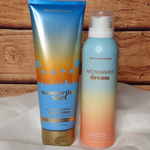 BATH & BODY WORKS 'SUMMERTIME' BODY MOUSSE WASH & MOISTURIZER 2-PIECE SET - Picture 11 of 11